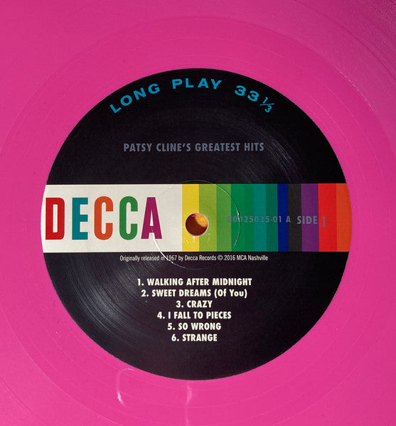 Patsy Cline - Greatest Hits (PINK VINYL) | Mint (M) Mint (M)-Classic Vinyl Record