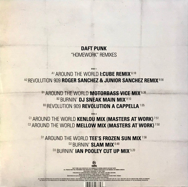 Daft Punk - "Homework" Remixes | Mint (M) Mint (M)-Classic Vinyl Record
