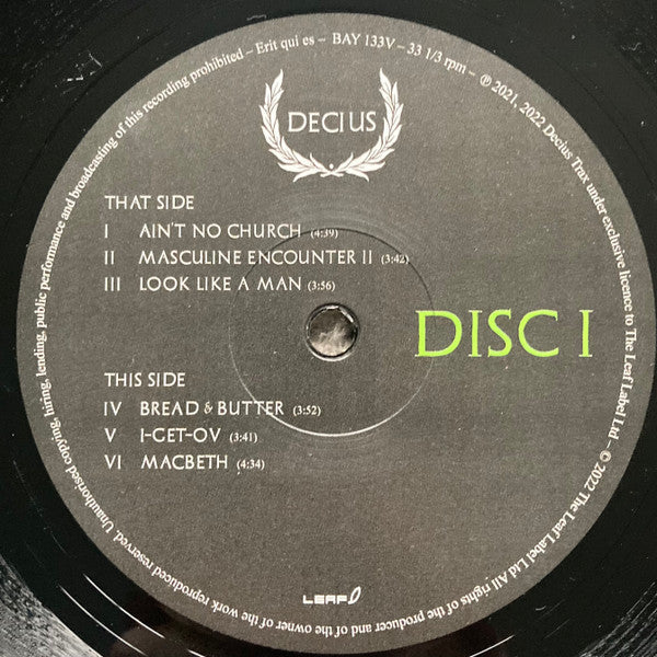 Decius Vol. I | Mint (M) Mint (M)-Classic Vinyl Record
