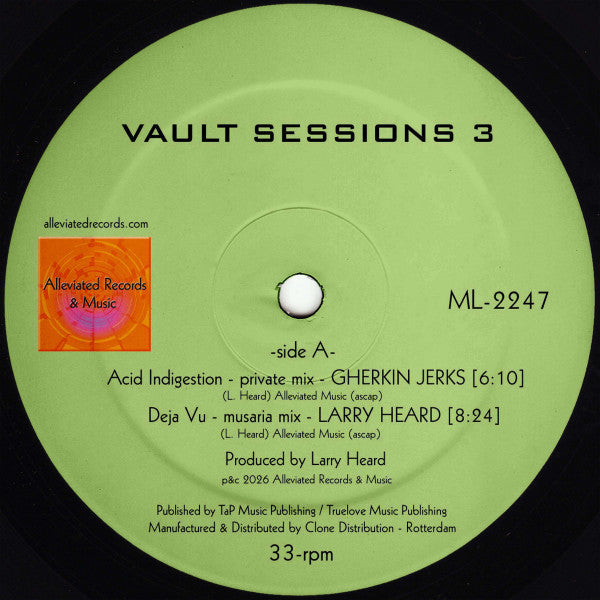 Larry Heard - Vault Sessions 3 (VINYL 12") |-Classic Vinyl Record