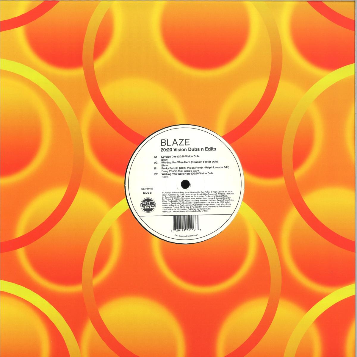 Blaze - 20:20 Vision Dubs n Edits (VINYL 12" Slip N Slide SLIPD457) | NEW Mint (M) Mint (M)-Classic Vinyl Record
