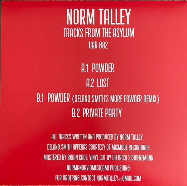 Norm Talley - Tracks From The Asylum (12" VINYL) | Mint (M) Mint (M)-Classic Vinyl Record