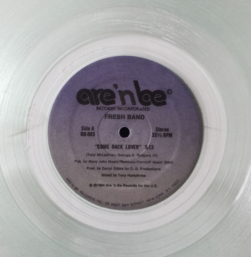 Fresh Band - Come Back Lover *CLEAR* | Mint (M) Generic-Classic Vinyl Record