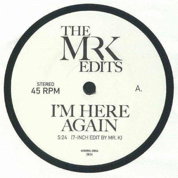 I'm Here Again / Time Of The Season 7" | Mint (M) Generic-Classic Vinyl Record