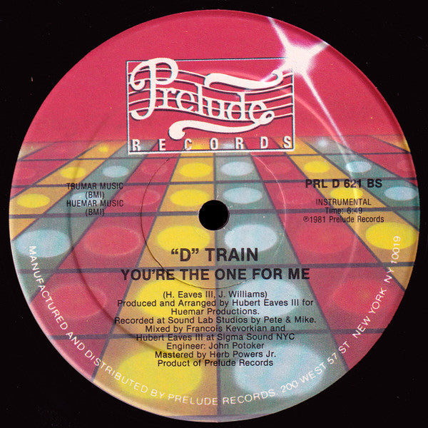 "D" Train - You're The One For Me (VINYL LP) | Near Mint (NM or M-) Very Good Plus (VG+)-Classic Vinyl Record