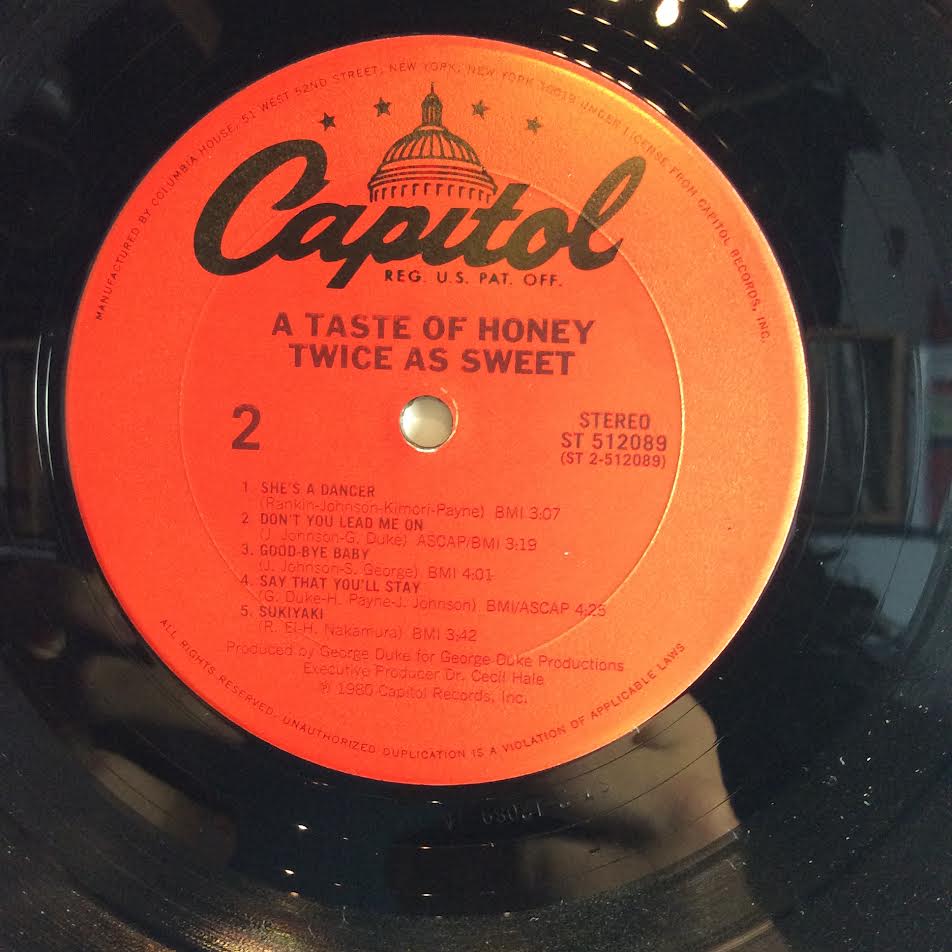 A Taste Of Honey - Twice As Sweet (VINYL LP Capitol Records – ST-512089) | USED Near Mint (NM) Excellent (EX)-Classic Vinyl Record