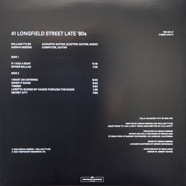 Kieran Hebden - 41 Longfield Street Late '80s (VINYL) | Mint (M) Mint (M)-Classic Vinyl Record