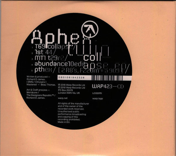 Aphex Twin - Collapse EP (CD) | Mint (M) Mint (M)-Classic Vinyl Record