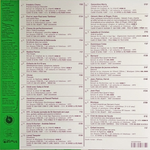 Various Prends Le Temps D'écouter - Musique D'expression Libre Dans Les Classes Freinet / Tape Music, Sound Experiments And Free Folk Songs From Freinet Classes - 1962/1982 LP Mint (M) Mint (M)-Classic Vinyl Record