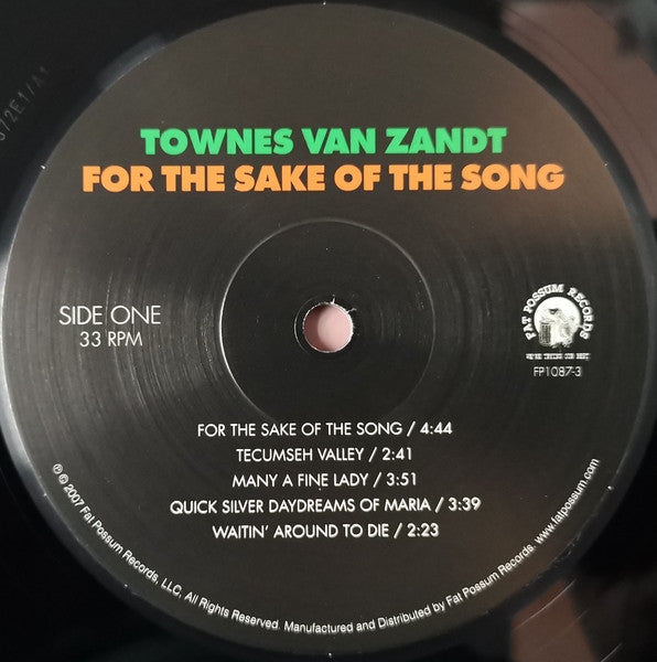 Townes Van Zandt - For The Sake Of The Song (VMP VINYL) | Mint (M) Mint (M)-Classic Vinyl Record
