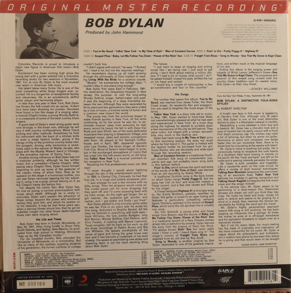 Bob Dylan *MONO/45RPM* | Mint (M) Mint (M)-Classic Vinyl Record