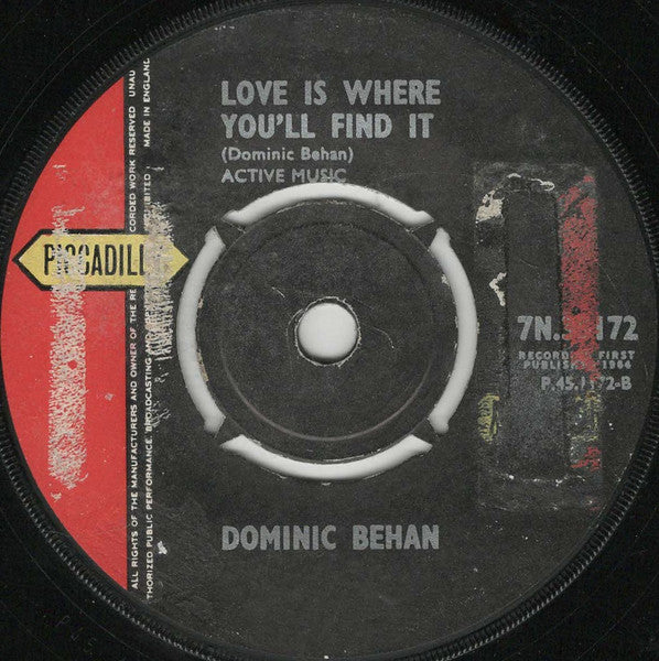 Dominic Behan - Liverpool Lou (7" VINYL) | Excellent+ (EX+) Generic-Classic Vinyl Record