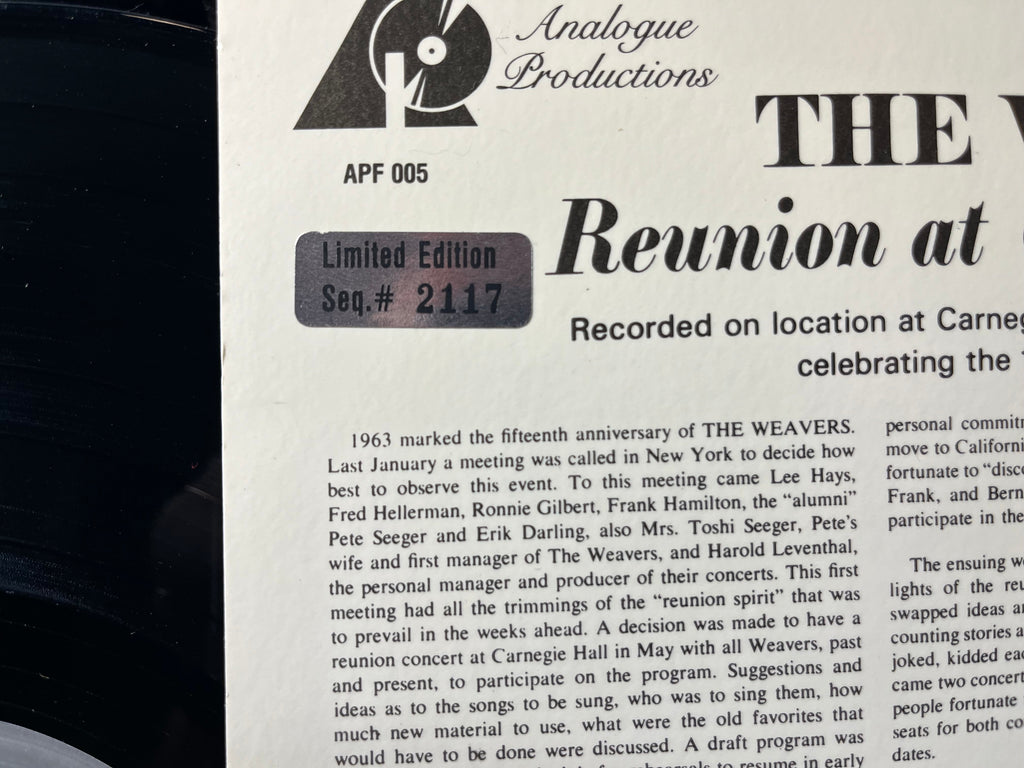 Reunion At Carnegie Hall - 1963 (VINYL) | Near Mint (NM) Excellent+ (EX+)-Classic Vinyl Record