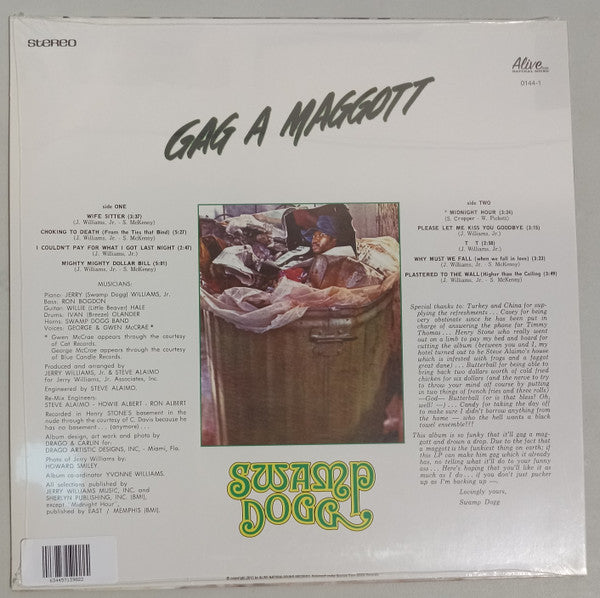 Swamp Dogg - Gag A Maggot (COLOR VINYL) | Mint (M) Mint (M)-Classic Vinyl Record