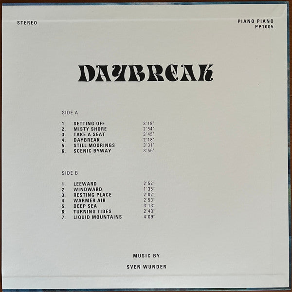 Sven Wunder - Daybreak (VINYL 12") | Mint (M) Mint (M)-Classic Vinyl Record