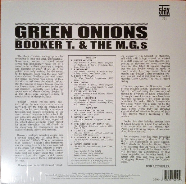 Green Onions (VINYL) |-Classic Vinyl Record