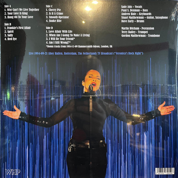Sade - Live 1984-09-21 Ahoy Hallen, Rotterdam (BLUE VINYL) | Mint (M) Mint (M)-Classic Vinyl Record