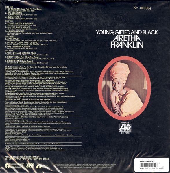 Aretha Franklin - Young, Gifted And Black (180G GATEFOLD VINYL 2xLP ANALOGUE PROD. 2025) | NEW-Classic Vinyl Record