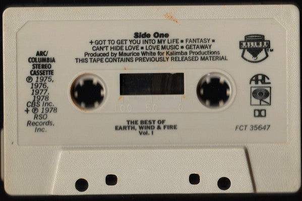 Earth, Wind & Fire - The Best Of Earth Wind & Fire Vol. I (CASSETTE) | Excellent+ (EX+) Excellent (EX)-Classic Vinyl Record