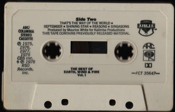 Earth, Wind & Fire - The Best Of Earth Wind & Fire Vol. I (CASSETTE) | Excellent+ (EX+) Excellent (EX)-Classic Vinyl Record