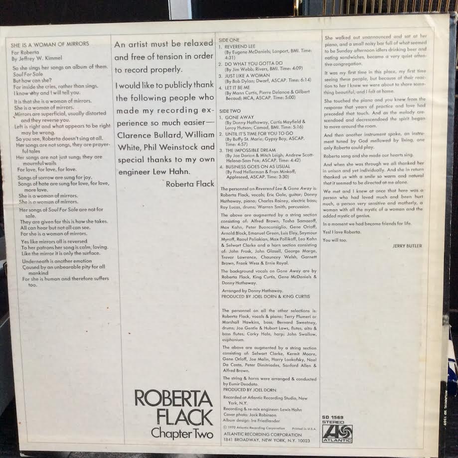Roberta Flack - Chapter Two (VINYL) | Excellent (EX) Excellent (EX)-Classic Vinyl Record