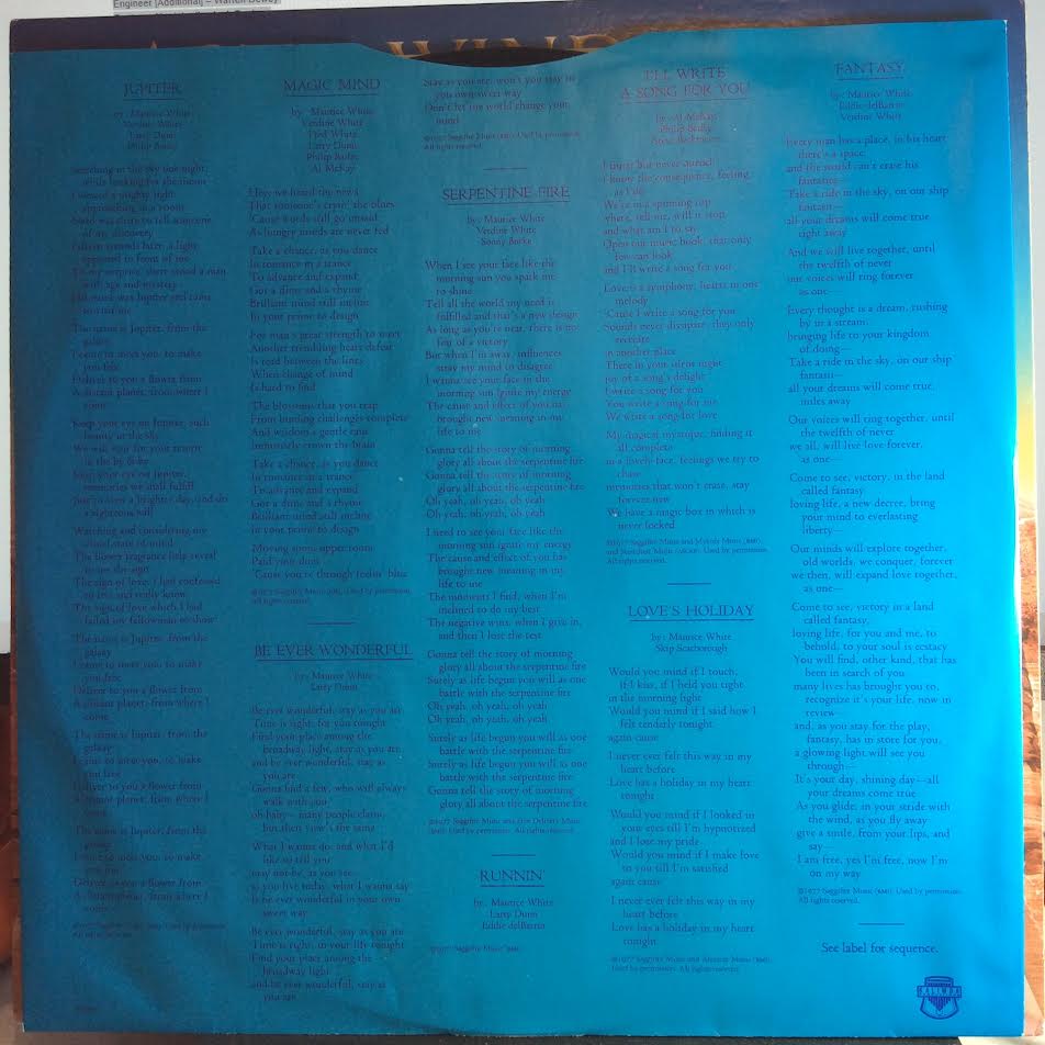 Earth, Wind & Fire - All 'N All (VINYL LP Columbia – JC 34905, Columbia – 34905) | USED Excellent (EX) Excellent (EX)-Classic Vinyl Record