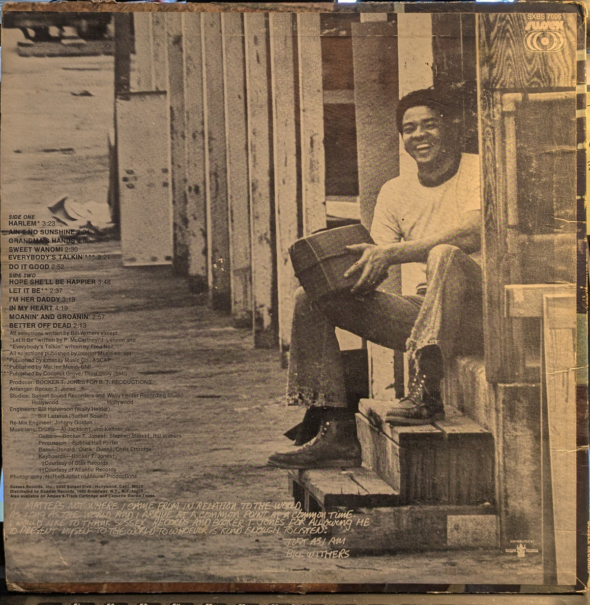 Bill Withers - Just As I Am (VINYL) | Good Plus (G+) Very Good (VG)-Classic Vinyl Record
