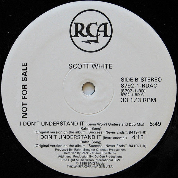 I Don't Understand It (12" VINYL) | Near Mint (NM) Very Good Plus (VG+)-Classic Vinyl Record