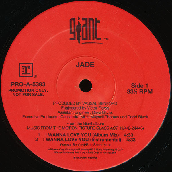 Jade (3) - I Wanna Love You (VINYL) | Near Mint (NM) Excellent+ (EX+)-Classic Vinyl Record