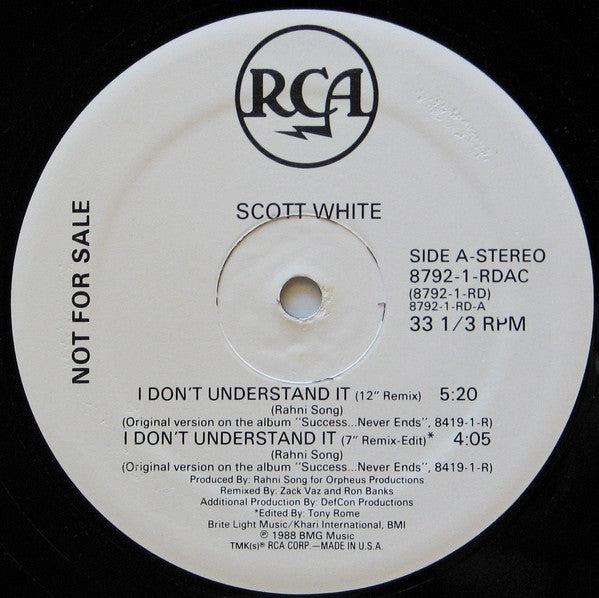 I Don't Understand It (12" VINYL) | Near Mint (NM) Very Good Plus (VG+)-Classic Vinyl Record