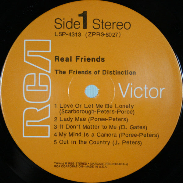The Friends Of Distinction - Real Friends (VINYL) | Near Mint (NM or M-) Very Good Plus (VG+)-Classic Vinyl Record