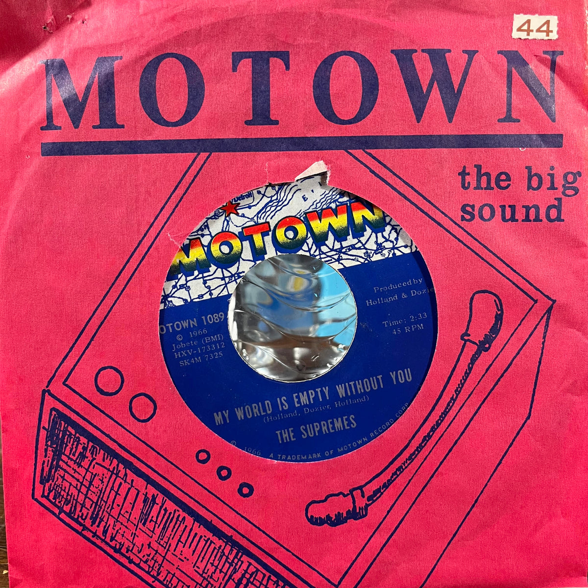 The Supremes - My World Is Empty Without You (7" VINYL) | Very Good (VG)-Classic Vinyl Record