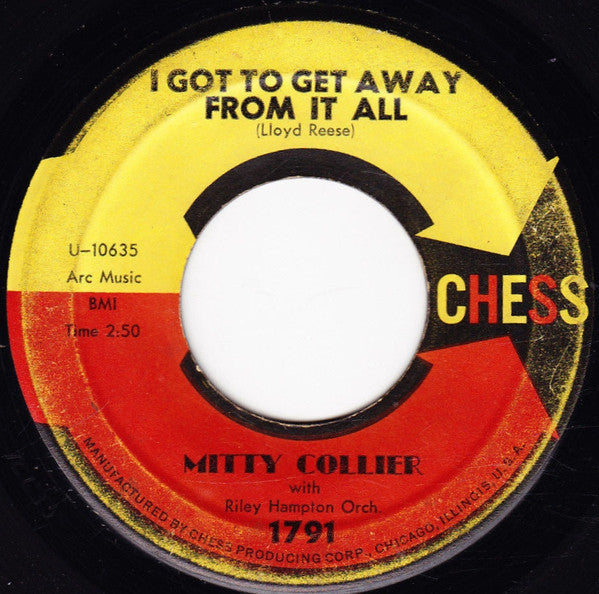 Mitty Collier - I've Got Love / I Got To Get Away From It All (7" VINYL) | Very Good (VG) Generic-Classic Vinyl Record