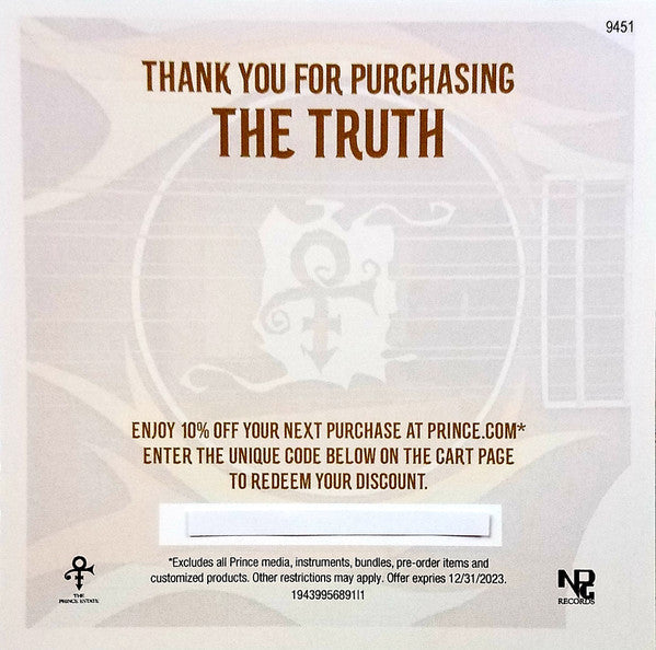 The Artist (Formerly Known As Prince) - The Truth | Mint (M) Mint (M)-Classic Vinyl Record