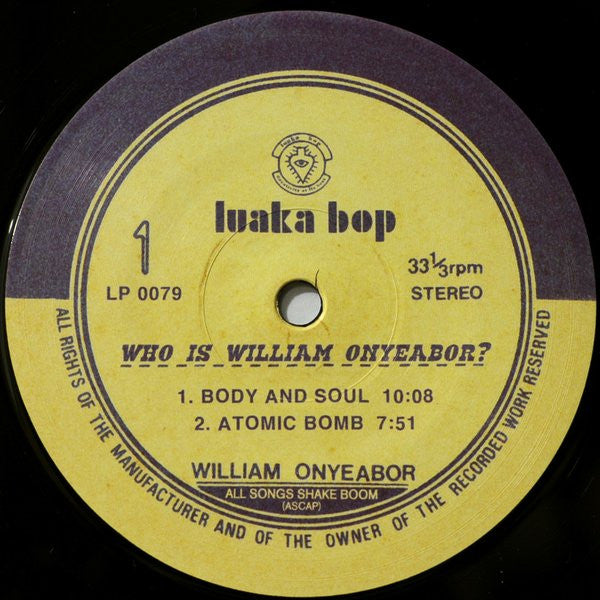 William Onyeabor - Who Is William Onyeabor? (3xVINYL) | Mint (M) Mint (M)--Classic Vinyl Record