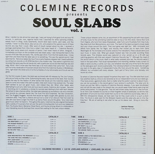 Various - Soul Slabs Vol. 1 | Mint (M) Mint (M)-Classic Vinyl Record