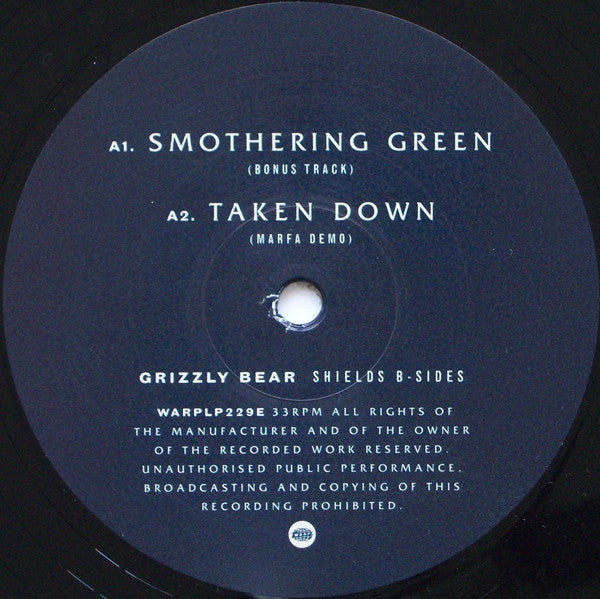 Shields B-Sides (VINYL) | Mint (M) Mint (M)-Classic Vinyl Record