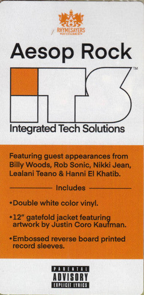 Aesop Rock - Integrated Tech Solutions (WHITE VINYL) | Mint (M) Mint (M)-Classic Vinyl Record