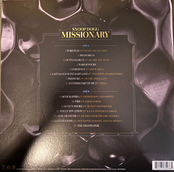 Snoop Dogg - Missionary (VINYL) | Mint (M) Excellent+ (EX+)-Classic Vinyl Record