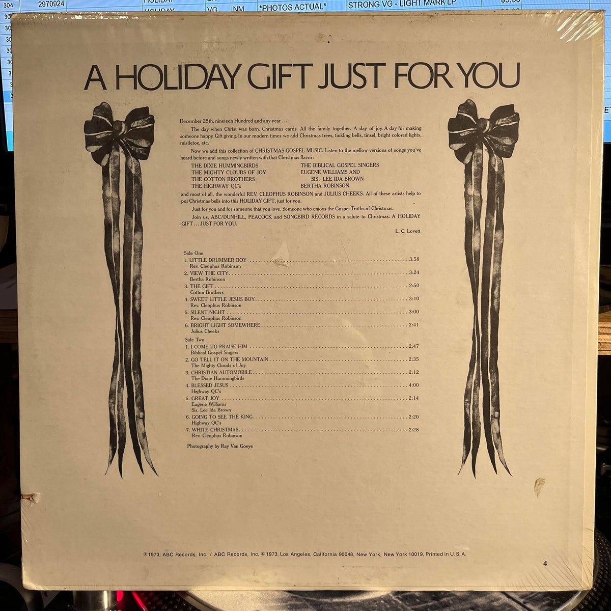 A Holiday Gift Just For You *SEALED* | Mint (M) Near Mint (NM)-Classic Vinyl Record