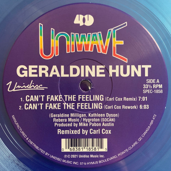 Can't Fake The Feeling (Carl Cox Remix) | Mint (M) Mint (M)-Classic Vinyl Record