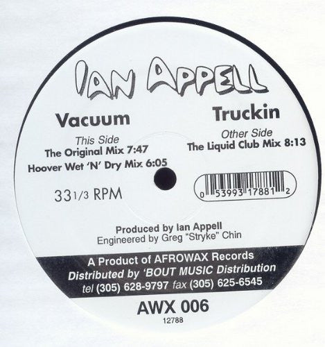 Ian Appell - Vacuum / Truckin (VINYL LP) | Excellent (EX) Generic-Classic Vinyl Record