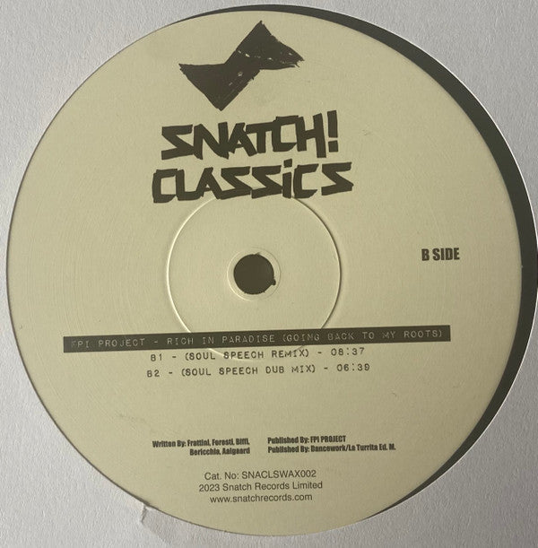 Needin U / Rich In Paradise (Going Back To My Roots) | Mint (M) Mint (M)-Classic Vinyl Record