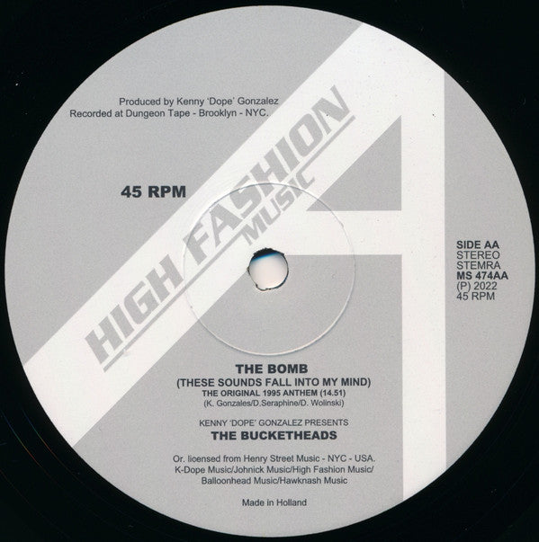 Bucketheads - The Bomb! (These Sounds Fall Into My Mind) (Massivedrum Remix) | Mint (M) Mint (M)-Classic Vinyl Record