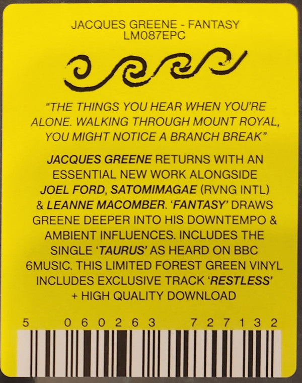 Jacques Greene - Fantasy | Mint (M) Mint (M)-Classic Vinyl Record