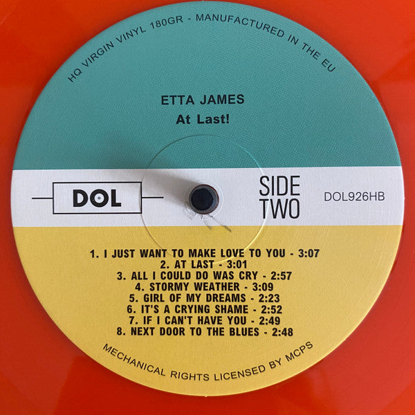 Etta James - At Last! (COLOR VINYL) | Mint (M) Mint (M)-Classic Vinyl Record