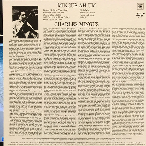 Mingus Ah Um | Mint (M) Mint (M)-Classic Vinyl Record