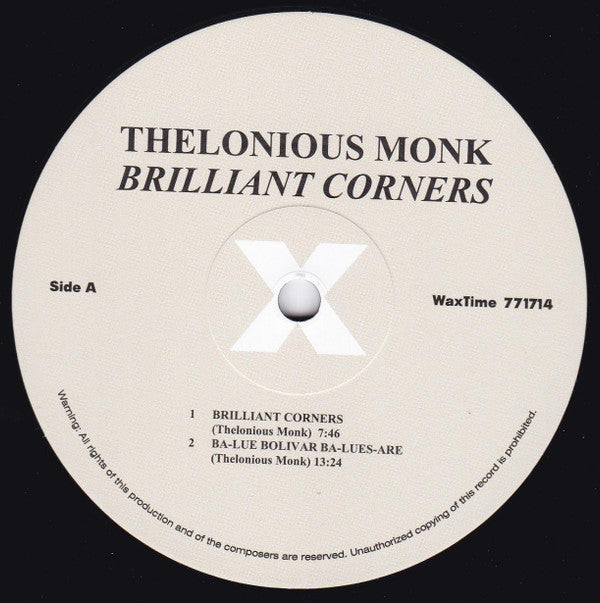 Thelonious Monk - Brilliant Corners |-Classic Vinyl Record