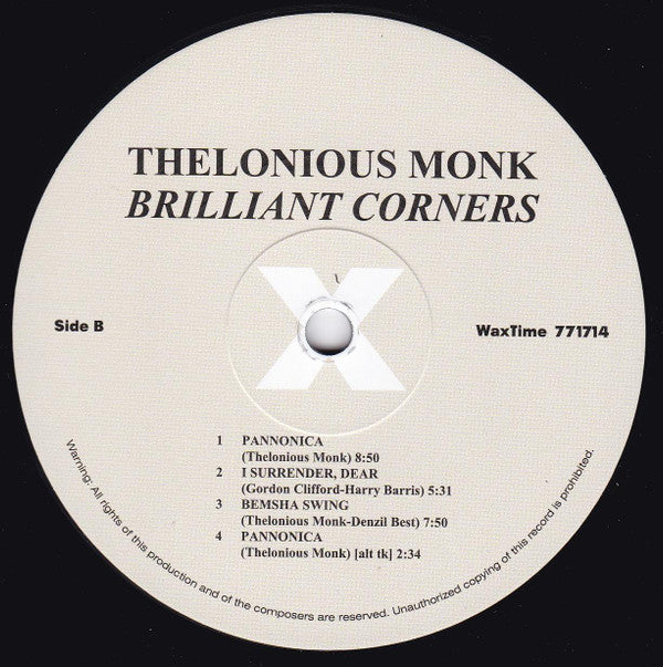 Thelonious Monk - Brilliant Corners |-Classic Vinyl Record