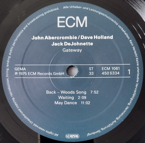 John Abercrombie, Dave Holland, Jack DeJohnette - Gateway (VINYL BOX) |-Classic Vinyl Record